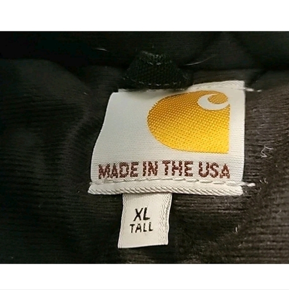 Vintage Carhartt J140 BLK Hooded Jacket Mens XL Tall Quilt Lined Duck Canvas USA - Picture 6 of 10